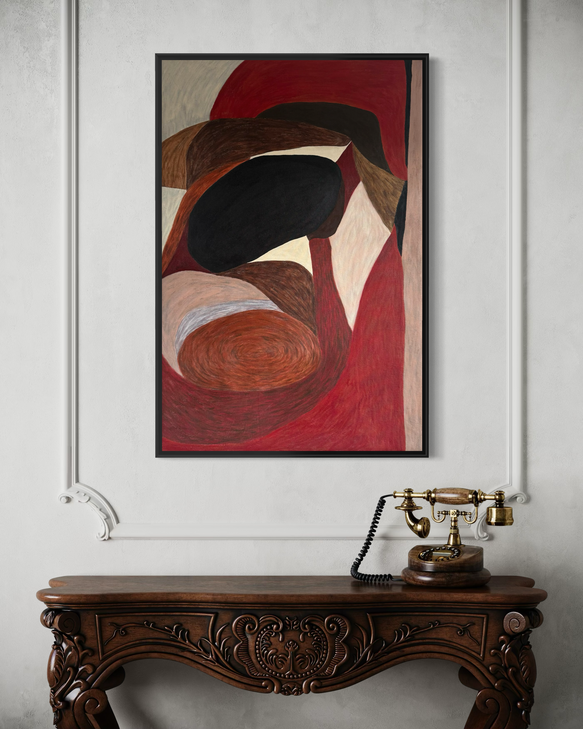 Abstract painting from the HELD series exploring pressure and containment