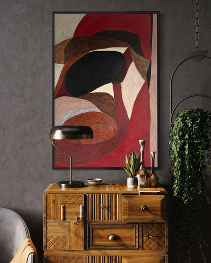 Abstract painting from the HELD series exploring pressure and containment