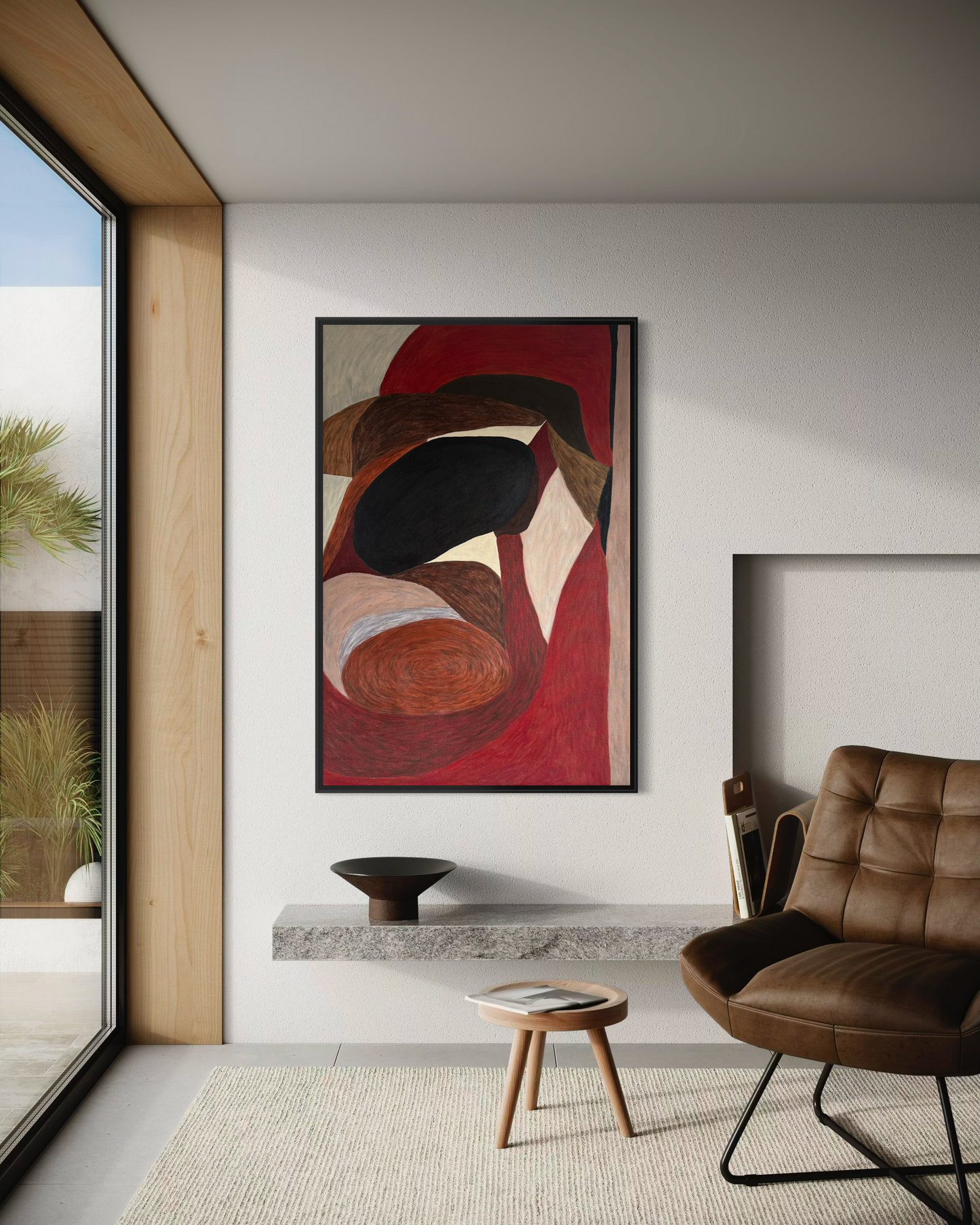 Abstract painting from the HELD series exploring pressure and containment