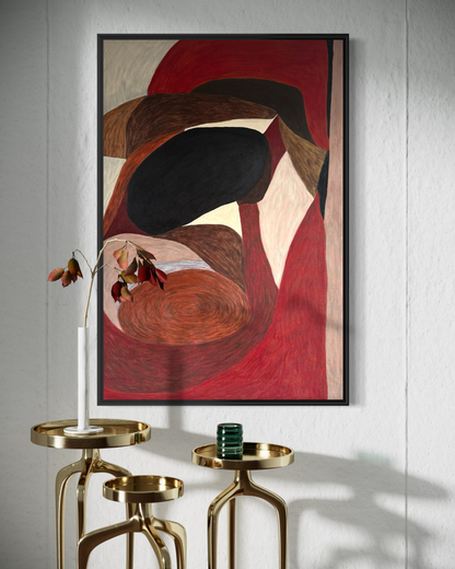 Abstract painting from the HELD series exploring pressure and containment