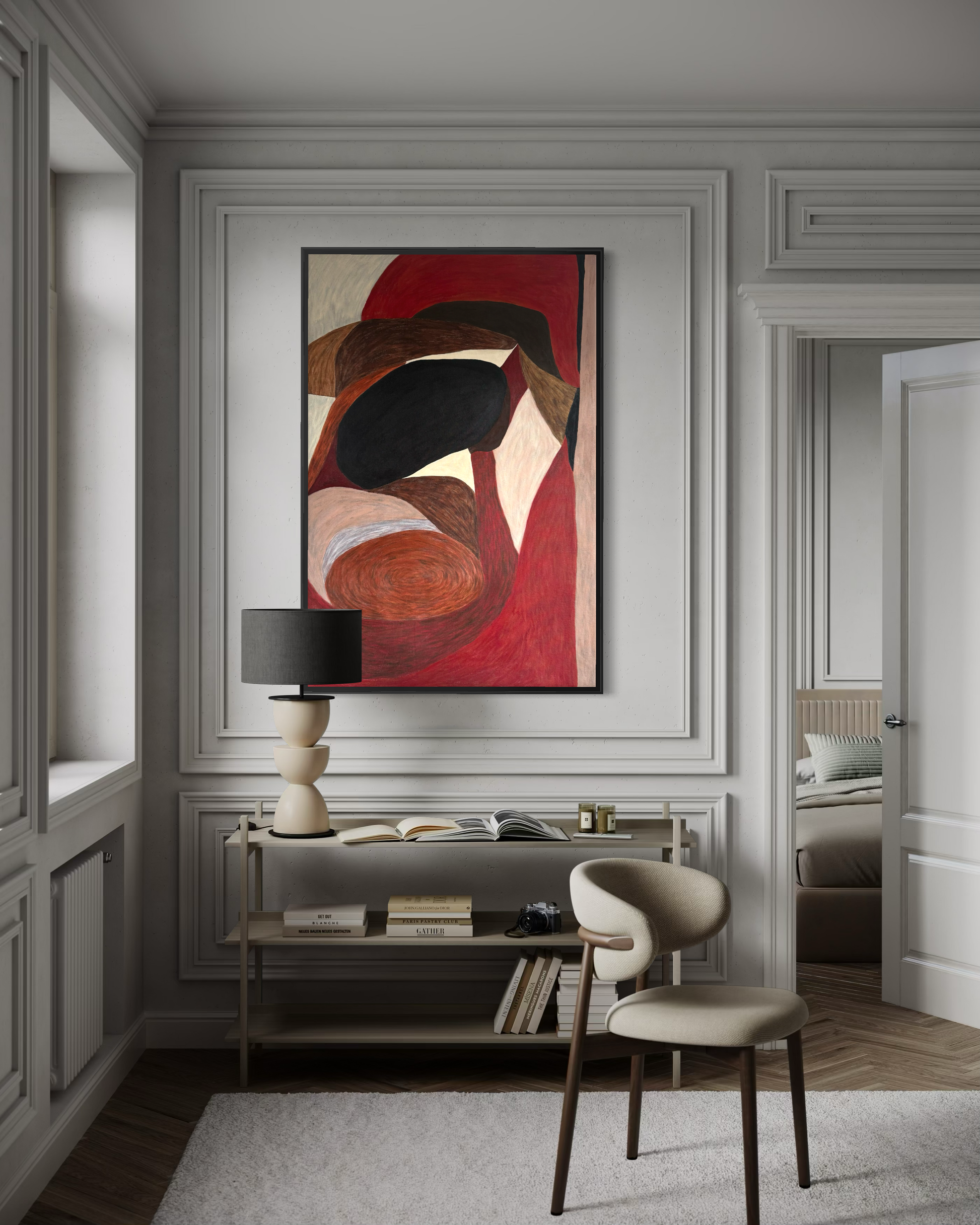 Abstract painting from the HELD series exploring pressure and containment