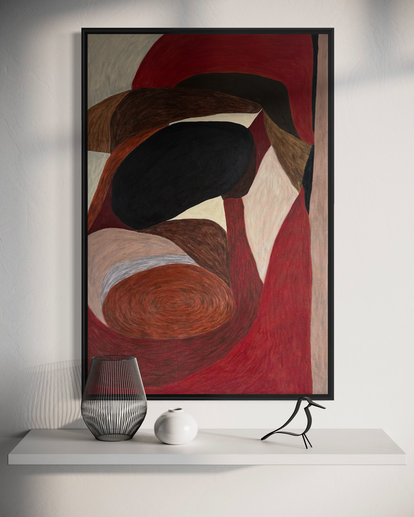 Abstract painting from the HELD series exploring pressure and containment