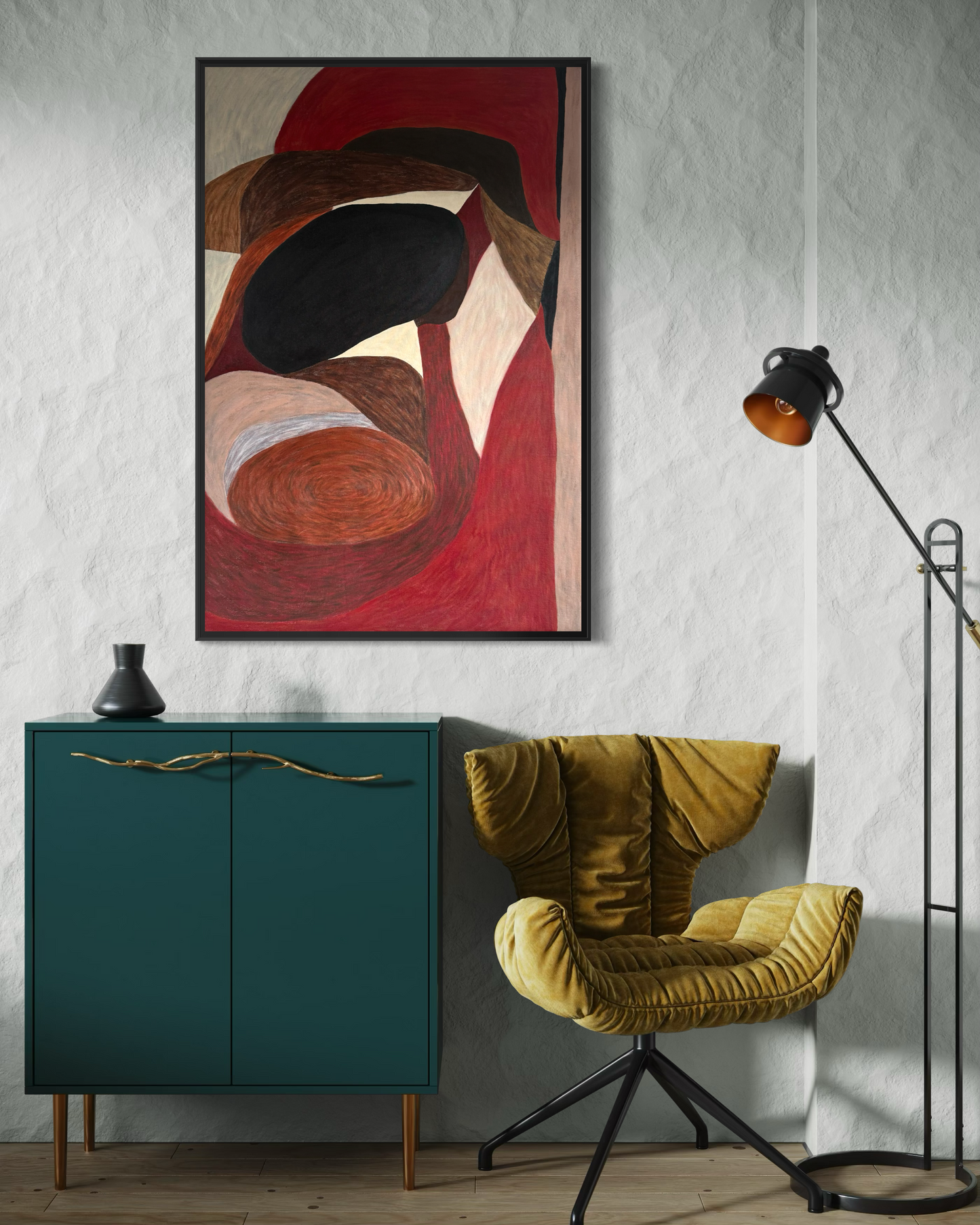 Abstract painting from the HELD series exploring pressure and containment