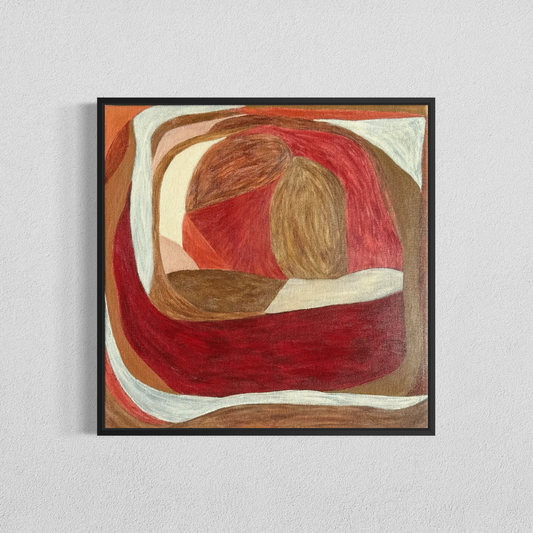 Abstract painting from the HELD series exploring pressure and containment