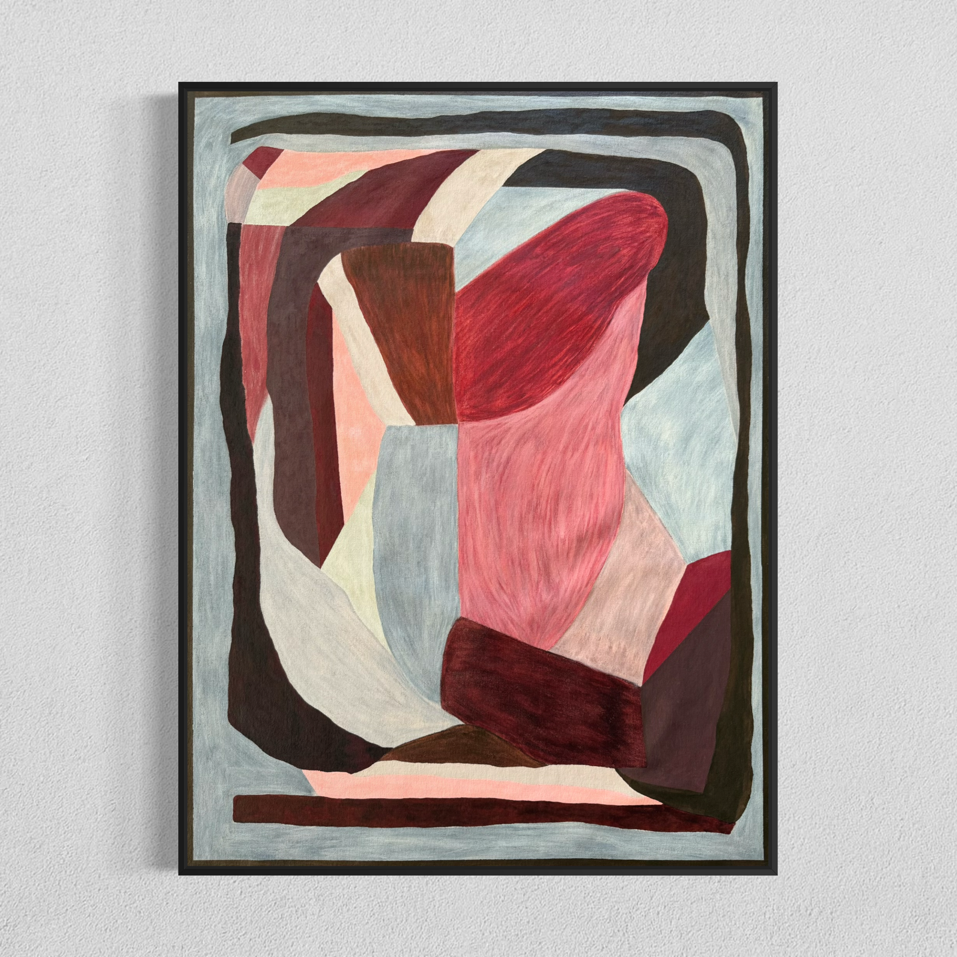 Abstract painting from the HELD series exploring pressure and containment